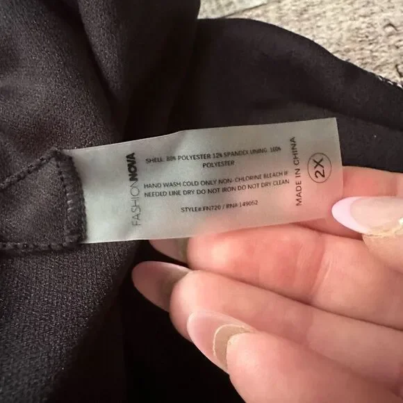 NWT Fashion Nova Tropical Palm Tree Vacation Cami Swim Top | 2X - Picture 7 of 8